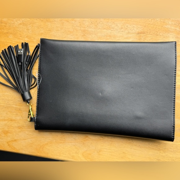 Guess Black Leather Clutch with Tassel - Picture 5 of 9